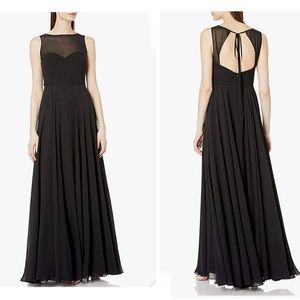 Jenny Yoo Elizabeth Illusion Neck Chiffon Formal Dress